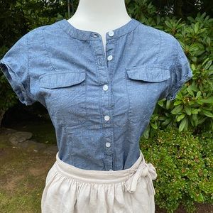 Women’s Aime Indigo Short Sleeve Shirt